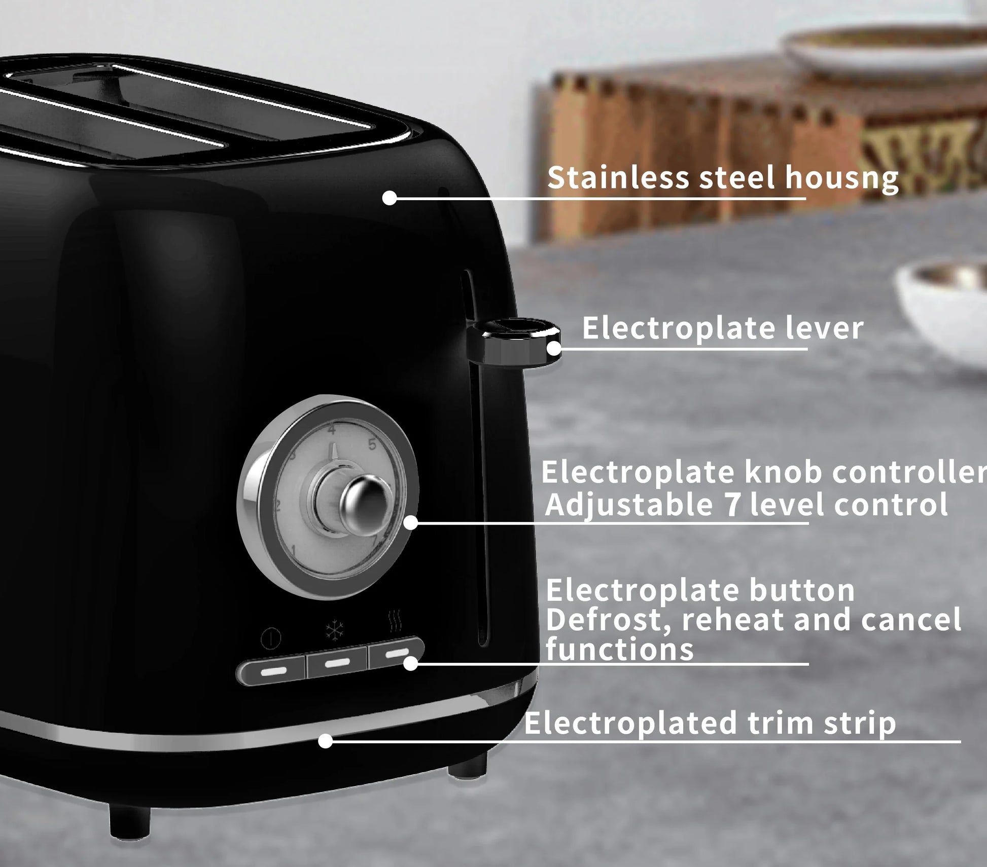KTX-208659 Stainless Steel 2-Slice Commercial Bagel and Bread Toaster with Logo