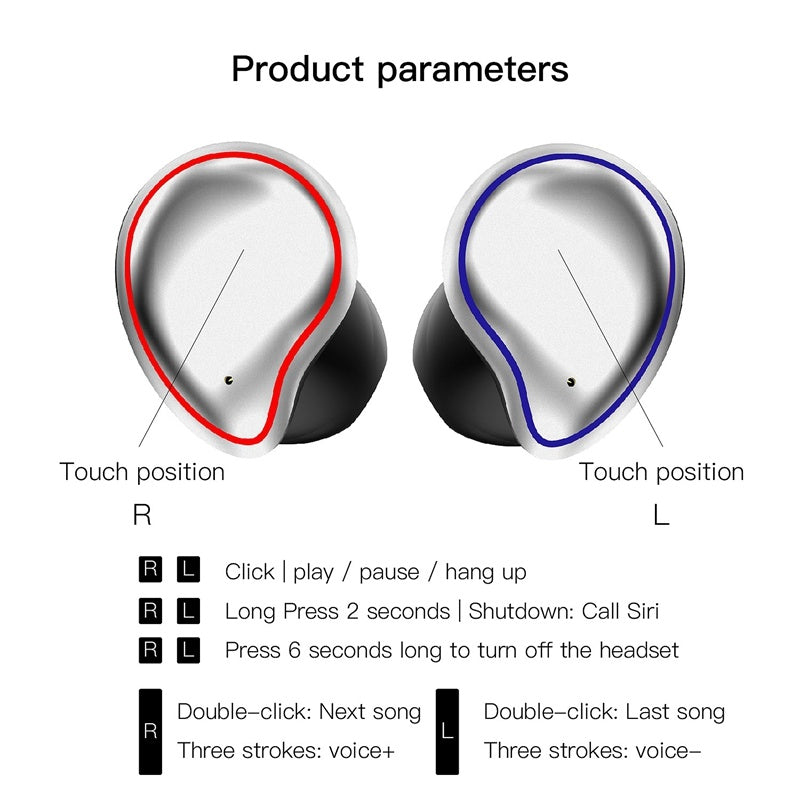KTX-247315 Smart Wireless Headset with Bluetooth V5.0 and Long Battery Life