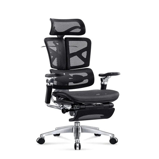 KTX-594515 Adjustable Ergonomic Office Chair with Footrest and 7D Armrests for Enhanced Comfort