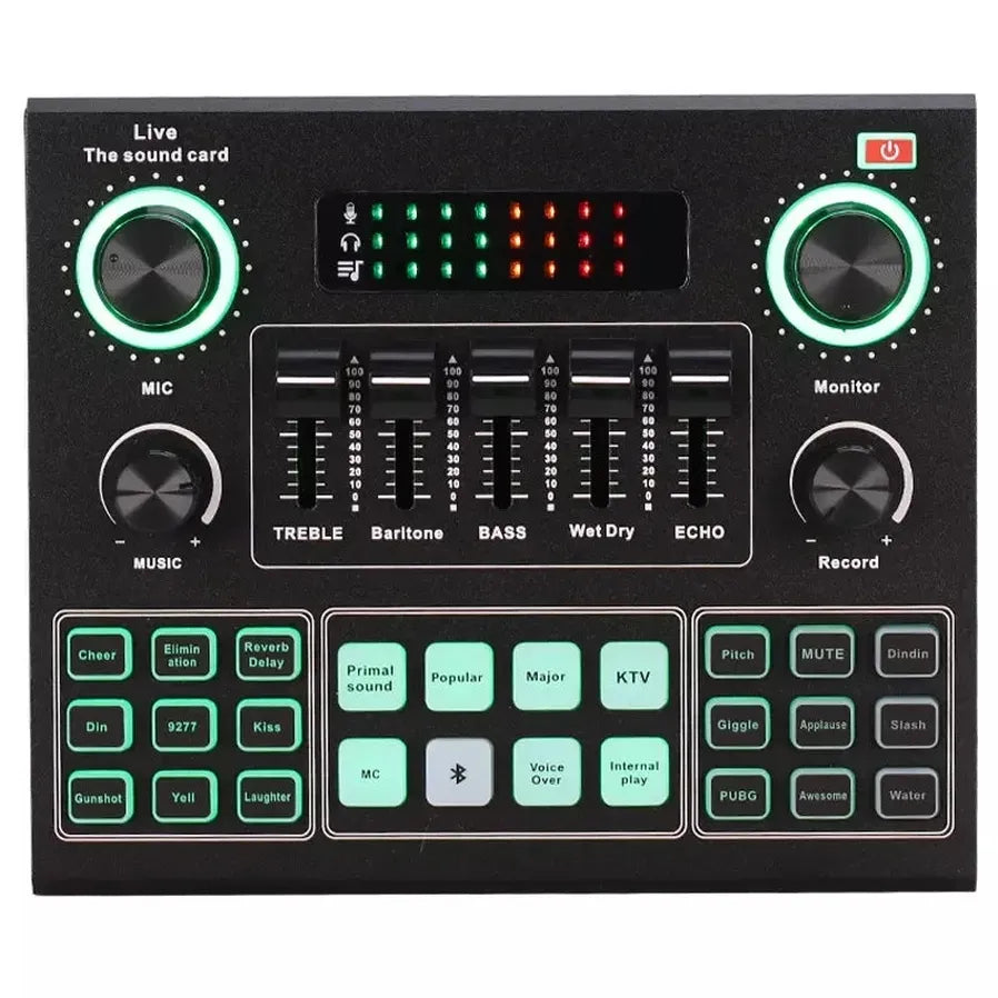 KTX-621139 V9 USB Sound Card for Live Streaming, Gaming, and Audio Mixing