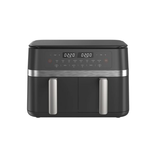 KTX-335955 11L Dual Air Fryer with LCD Touch Screen - Large Family Sized Electric Hot Air Cooking Oven