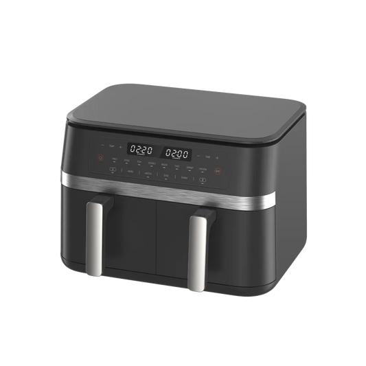 KTX-335955 11L Dual Air Fryer with LCD Touch Screen - Large Family Sized Electric Hot Air Cooking Oven