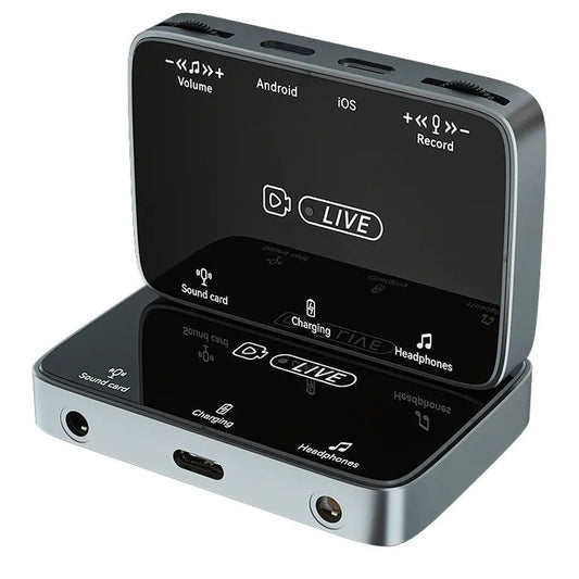 KTX-735251 Live Streaming Audio Adapter for iPhone and Android with Earphone Jack Splitter