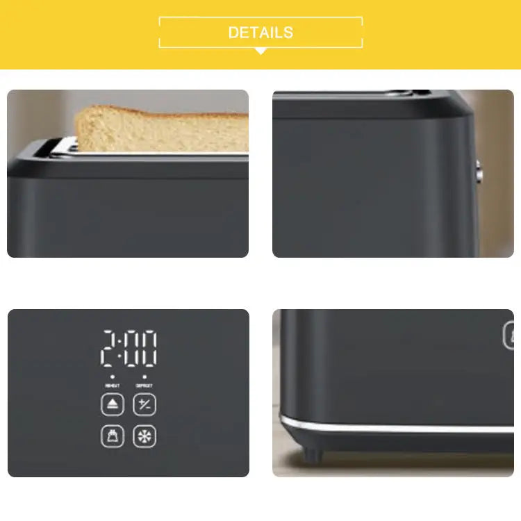 KTX-780371 Smart Touch Screen Toaster - 1080W Dual Slice Design for Perfect Toasting
