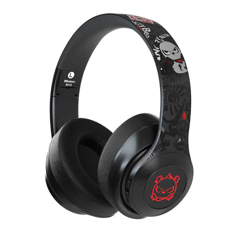KTX-356115 5.0 Bluetooth Headset for Music and Sports with Subwoofer, Multi-Point Connection, Power Display, and Voice Control
