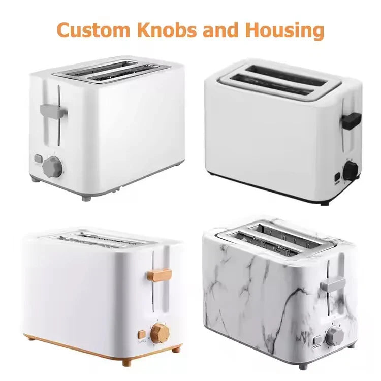 KTX-861715 700W Electric 2-Slice Bread Toaster with Custom Logo and Plastic Housing