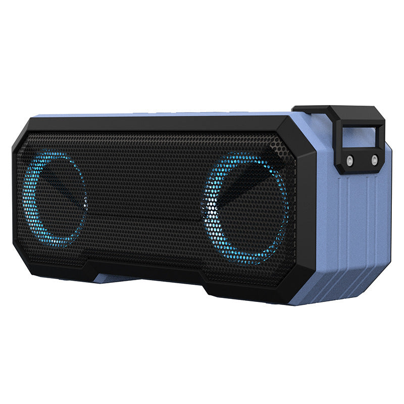 KTX-674899 Waterproof Colorful Luminous Outdoor Bluetooth Speaker with Dual Speakers and Power Bank Function
