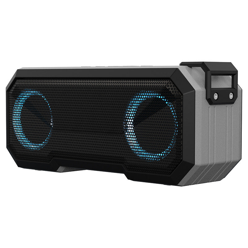 KTX-674899 Waterproof Colorful Luminous Outdoor Bluetooth Speaker with Dual Speakers and Power Bank Function