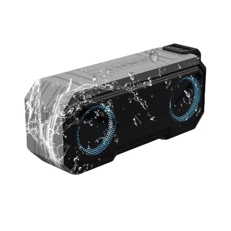 KTX-674899 Waterproof Colorful Luminous Outdoor Bluetooth Speaker with Dual Speakers and Power Bank Function