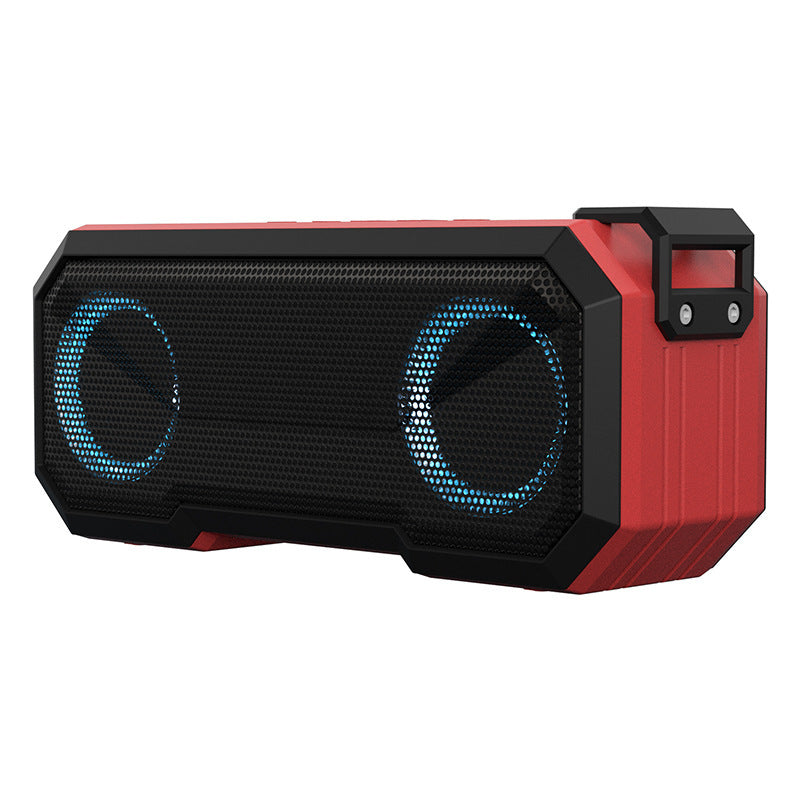 KTX-674899 Waterproof Colorful Luminous Outdoor Bluetooth Speaker with Dual Speakers and Power Bank Function