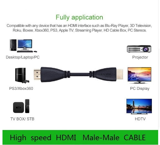 KTX-002771 High-Speed Gold Plated Male-Male HDMI Cable 1.4 Version for 1080P HD 3D Devices - Available in Multiple Lengths