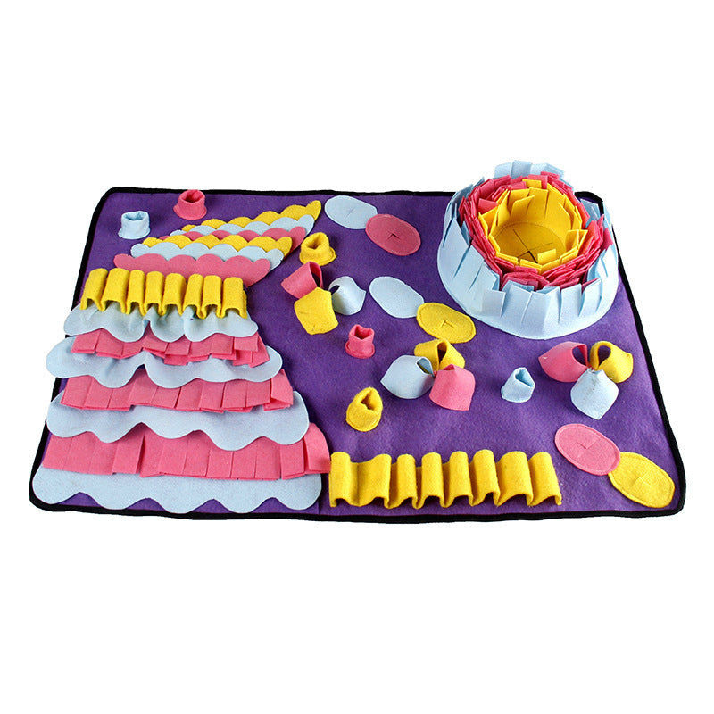 JMT-224330 Pet Training Sniffing Mat with Detachable Design for Dogs - Soft, Colorful Activity Pad for Stress Relief and Learning