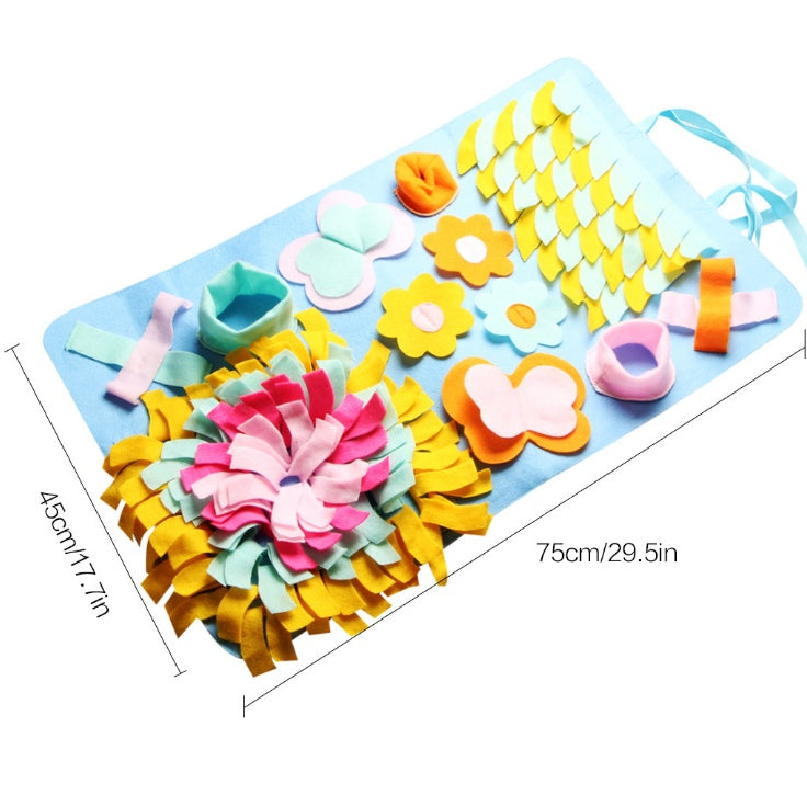 JMT-224330 Pet Training Sniffing Mat with Detachable Design for Dogs - Soft, Colorful Activity Pad for Stress Relief and Learning