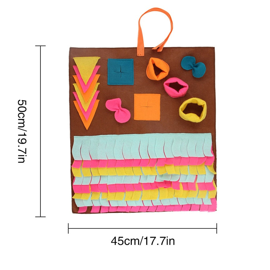 JMT-224330 Pet Training Sniffing Mat with Detachable Design for Dogs - Soft, Colorful Activity Pad for Stress Relief and Learning