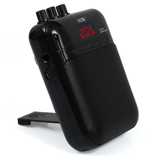 KTX-365331 Rechargeable Mini Speaker with Guitar Volume and Pitch Control, Microphone Input, and Music Playback Function