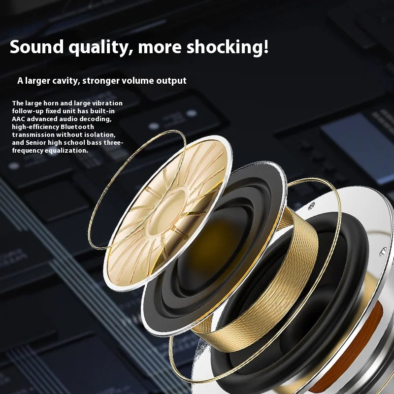 KTX-706195 Wireless Bluetooth Headset with LED Display and Intelligent Non-Ear Hanging Design for Running