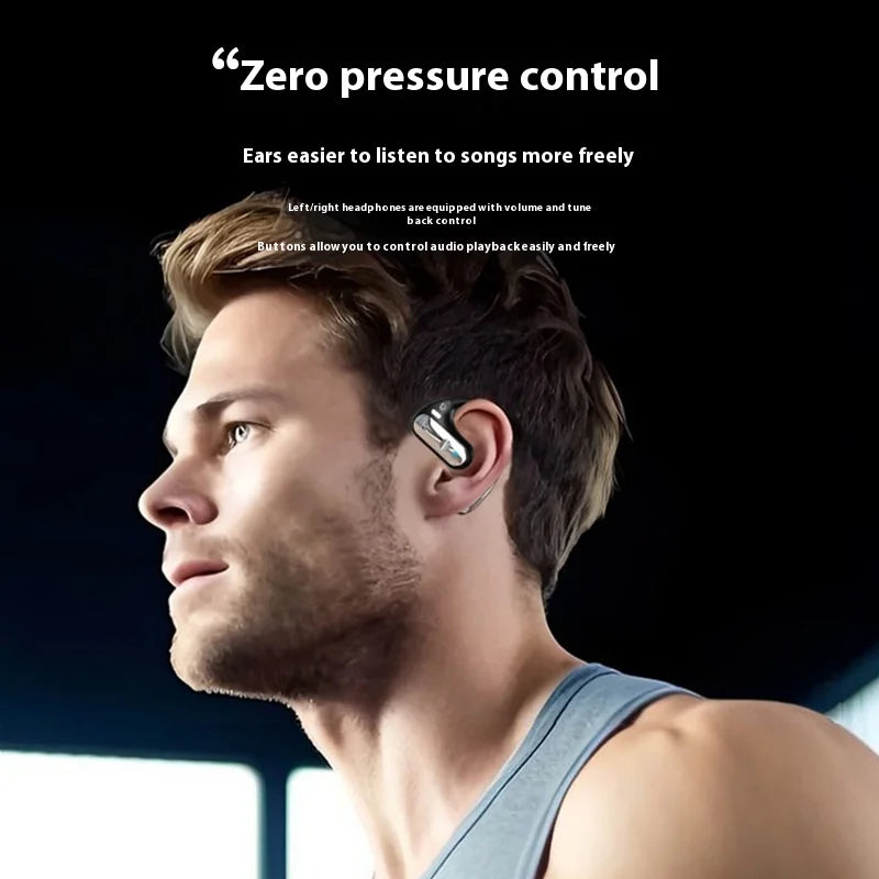 KTX-706195 Wireless Bluetooth Headset with LED Display and Intelligent Non-Ear Hanging Design for Running