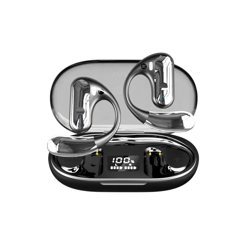 KTX-706195 Wireless Bluetooth Headset with LED Display and Intelligent Non-Ear Hanging Design for Running