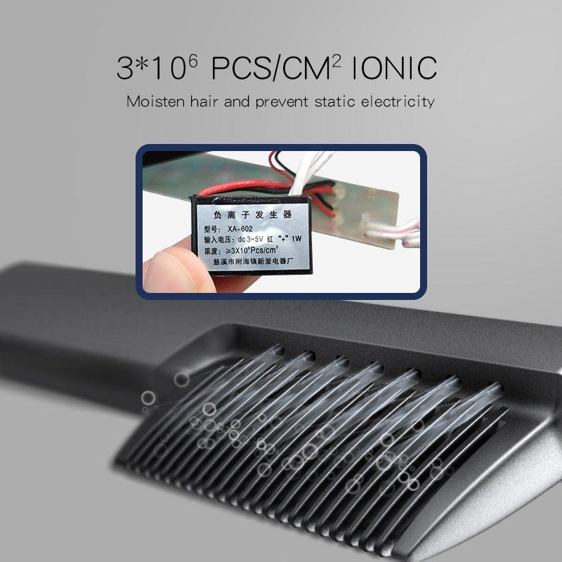 KTX-500947 LED Display Anion Hair Straightening Comb for Wet & Dry Hair with Adjustable Temperature