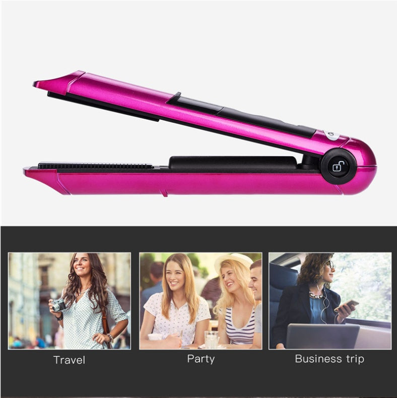 KTX-434259 Portable Wireless Hair Straightener with USB Charging and Temperature Control