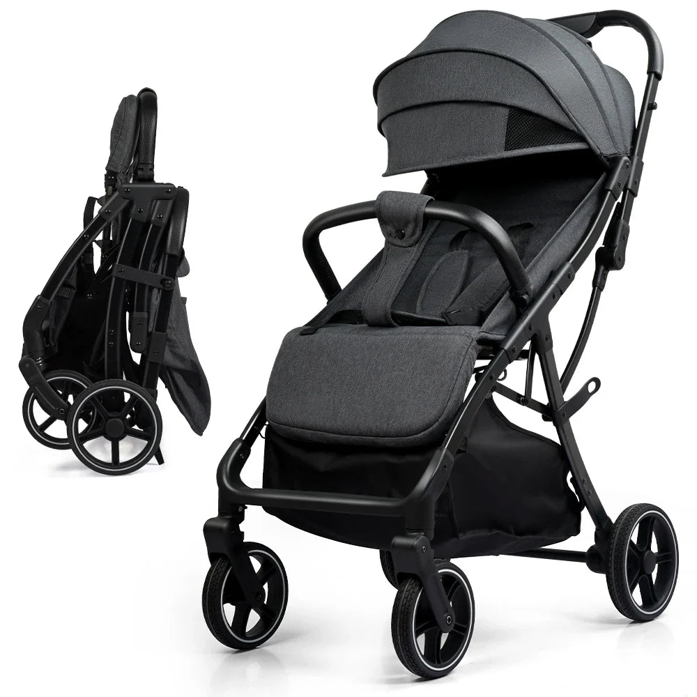 KTX-976275 Luxury Lightweight 3-in-1 Baby Stroller with Car Seat and Gravity Folding System