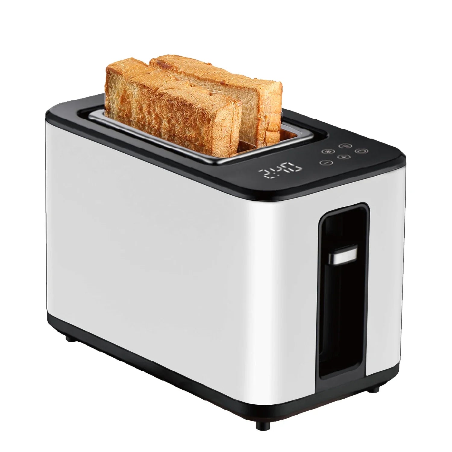 KTX-929555 Large White Toaster Oven with Touch Screen Timer for 2 Slices of Bread