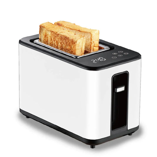 KTX-929555 Large White Toaster Oven with Touch Screen Timer for 2 Slices of Bread