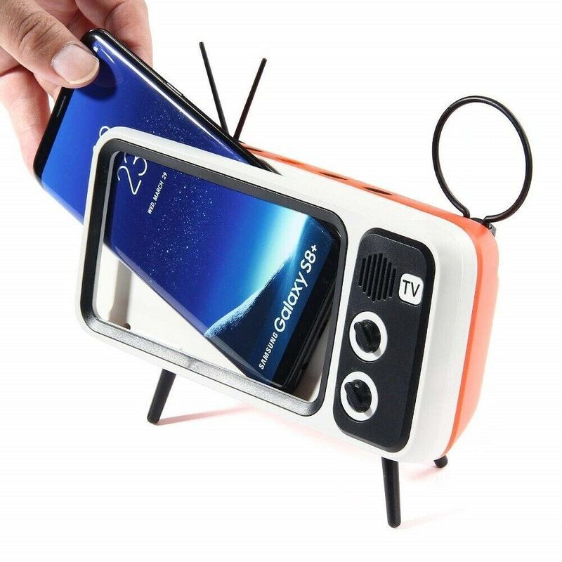 KTX-563091 Retro TV-Shaped Bluetooth Speaker with Hands-Free Calling and USB Charging, Portable Design for Outdoor and Home Use
