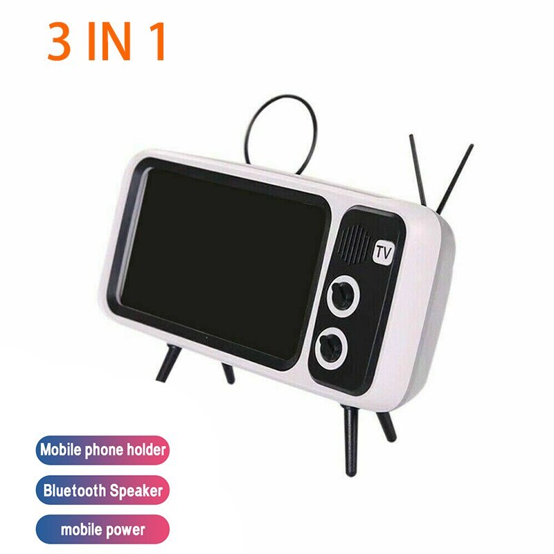 KTX-563091 Retro TV-Shaped Bluetooth Speaker with Hands-Free Calling and USB Charging, Portable Design for Outdoor and Home Use