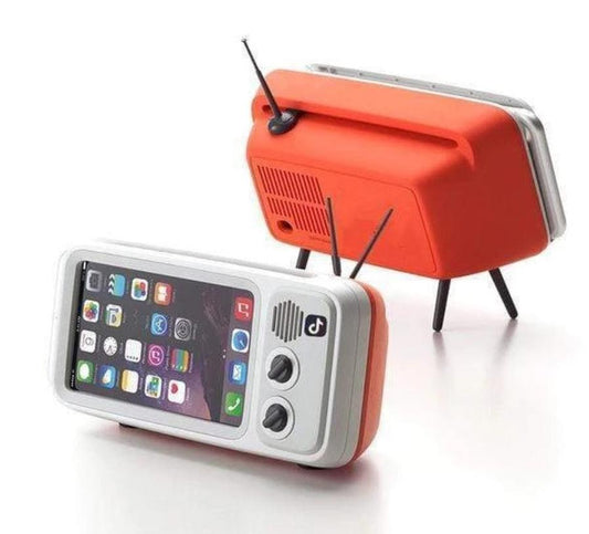 KTX-563091 Retro TV-Shaped Bluetooth Speaker with Hands-Free Calling and USB Charging, Portable Design for Outdoor and Home Use