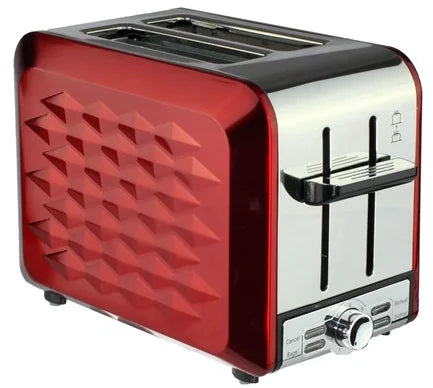 KTX-223315 850W Stainless Steel 2-Slice Toaster with Wide Slots and Multi-Function Settings