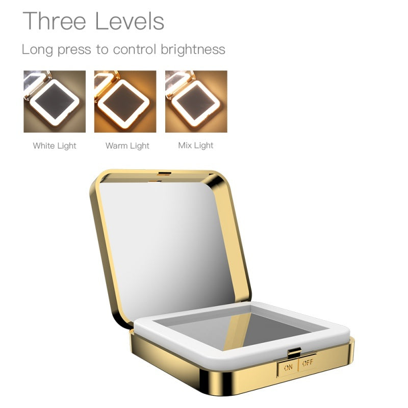 KTX-466515 4x Magnification Makeup Mirror with Adjustable Brightness and Three Lighting Modes