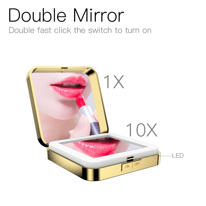 KTX-466515 4x Magnification Makeup Mirror with Adjustable Brightness and Three Lighting Modes