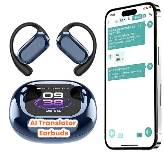 KTX-477971 A16 Pro Sport Earbuds with LCD Touch Screen and Long Battery Life, Semi-In-Ear and Open-Ear Design