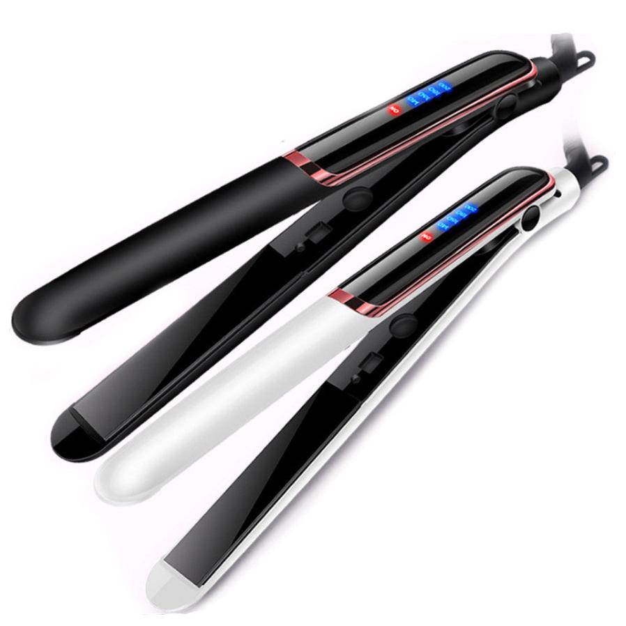 JMT-242122 Gold Ceramic Hair Straightener with LED Display, Adjustable Temperature for Wet and Dry Hair, 21mm-30mm Curling Iron
