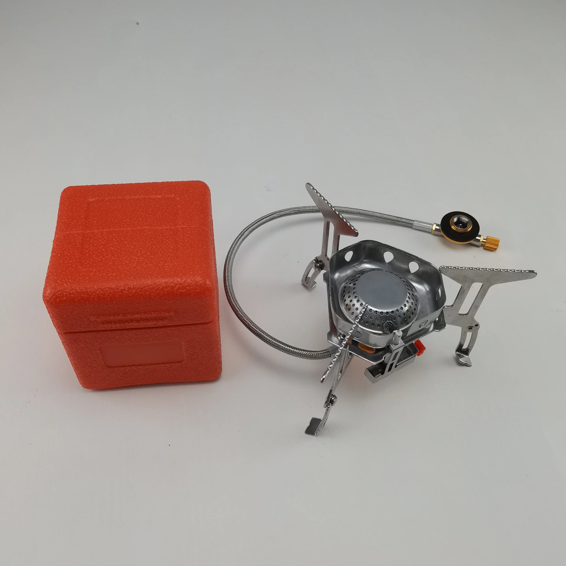 KTX-894099 Mini Folding Camping Gas Stove - Single Burner, Windproof Design, Compact Outdoor Cooking Solution