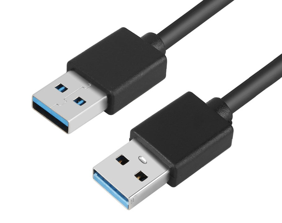 KTX-000019 USB 3.0 A Male to A Male Data Transfer Cable, 60CM, Blue/Black, High-Speed Connection