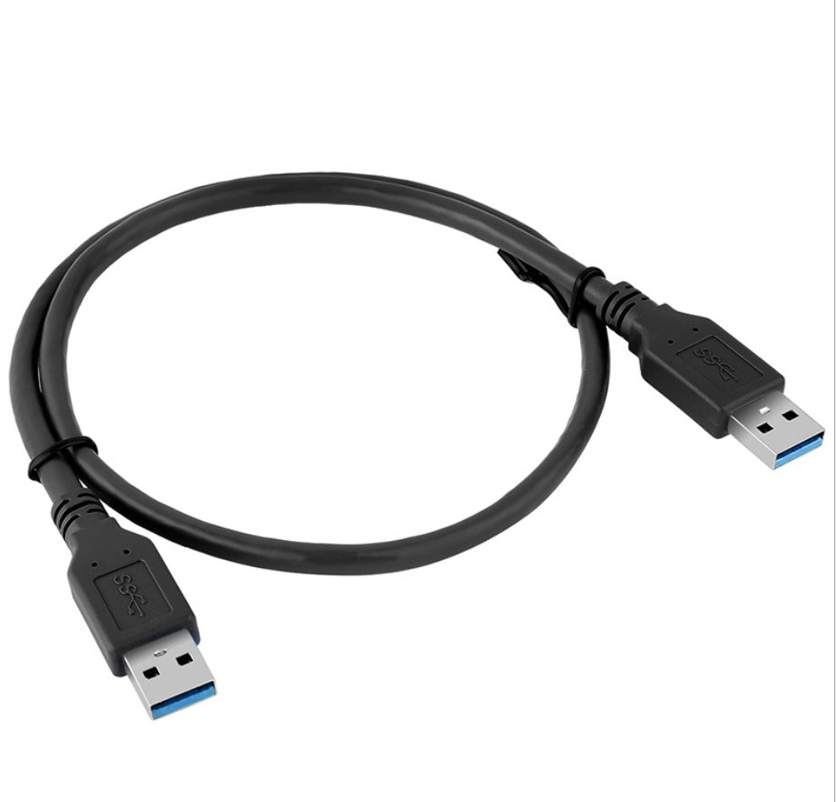 KTX-000019 USB 3.0 A Male to A Male Data Transfer Cable, 60CM, Blue/Black, High-Speed Connection
