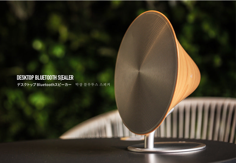 KTX-708819 Wooden Bluetooth 4.2 Wireless Speaker with Subwoofer and USB Interface
