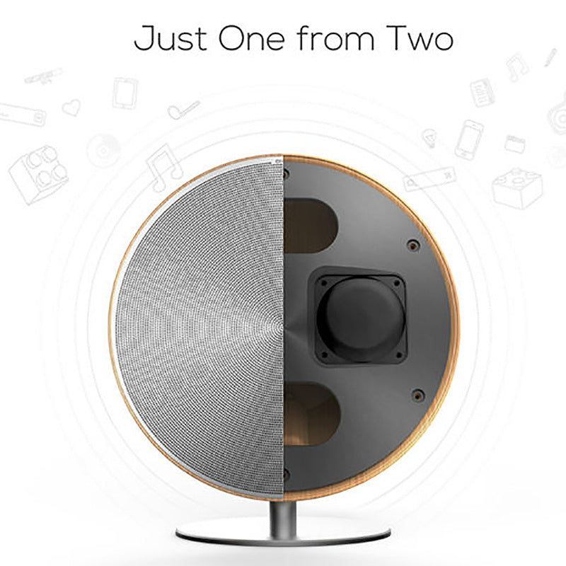 KTX-708819 Wooden Bluetooth 4.2 Wireless Speaker with Subwoofer and USB Interface