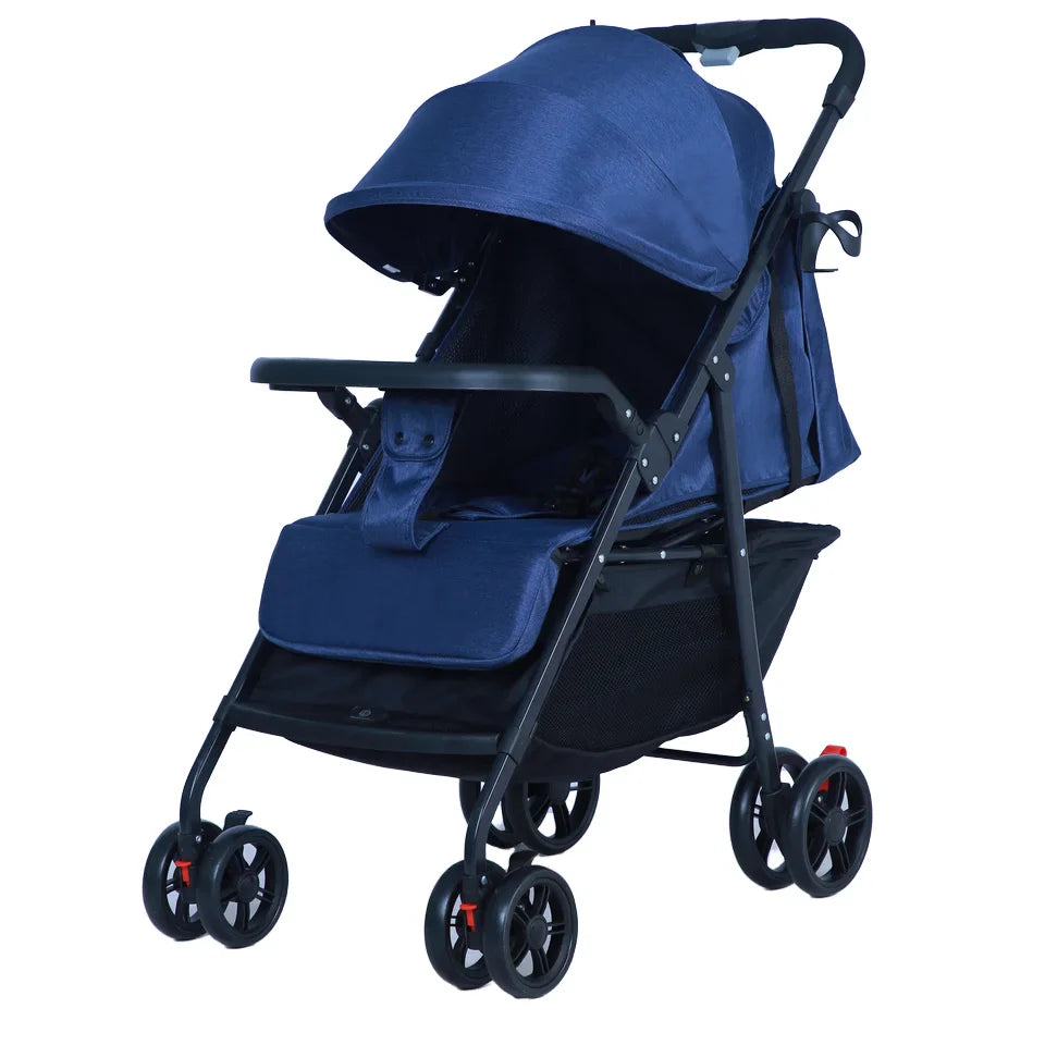 KTX-141267 Convertible 2-in-1 Foldable Four-Wheel Baby Stroller with Cute Design