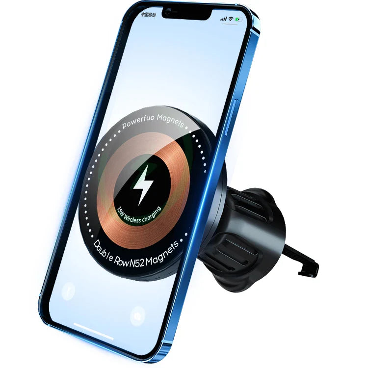 KTX-720595 15W Magnetic Wireless Car Charger - Air Vent Phone Holder with 360-Degree Rotation