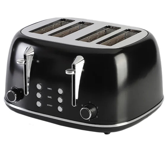 KTX-766867 Electric Pop-up Toaster with Timer Control for 4 Slices and 38mm Wide Slots