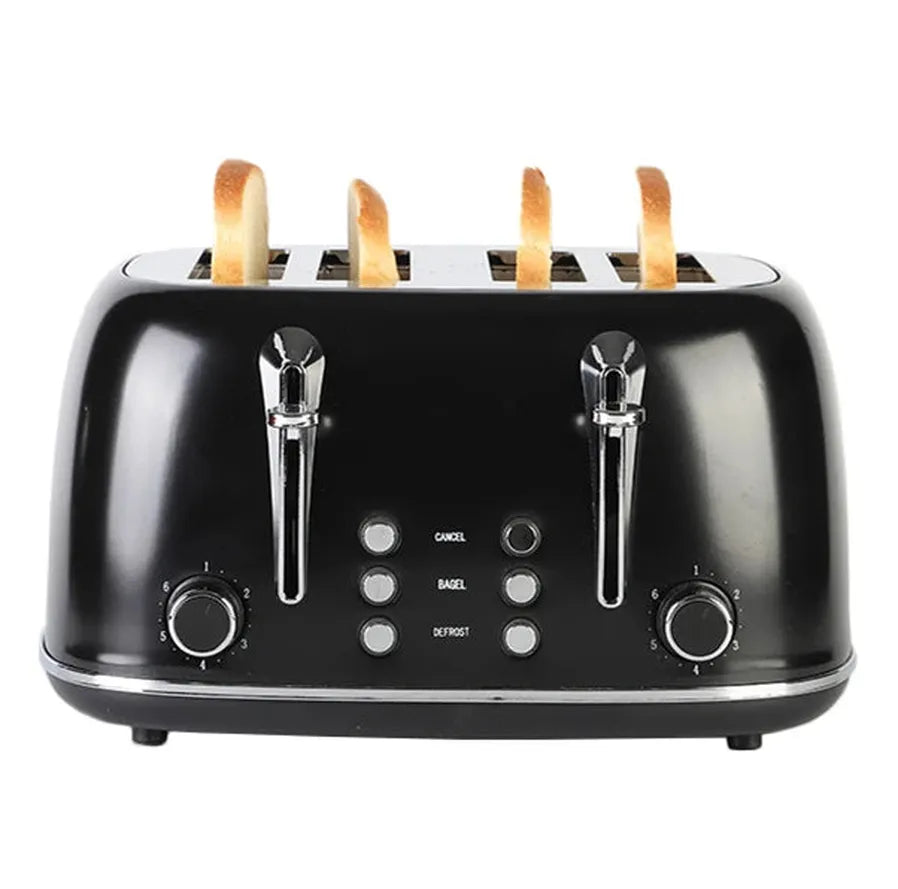 KTX-766867 Electric Pop-up Toaster with Timer Control for 4 Slices and 38mm Wide Slots