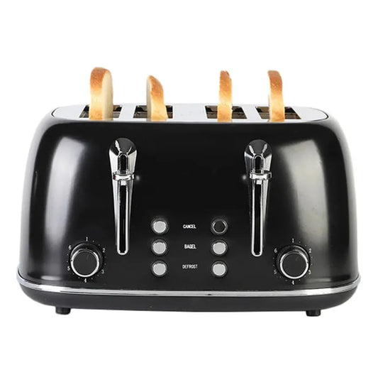 KTX-766867 Electric Pop-up Toaster with Timer Control for 4 Slices and 38mm Wide Slots