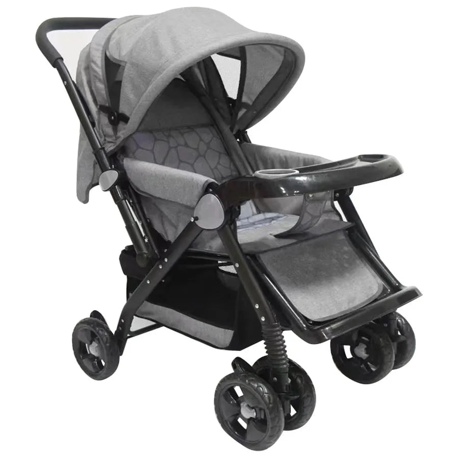 KTX-386451 Compact Lightweight 3-in-1 Travel Stroller Pram with Two-Way Push for Infants and Toddlers (0-3 Years)