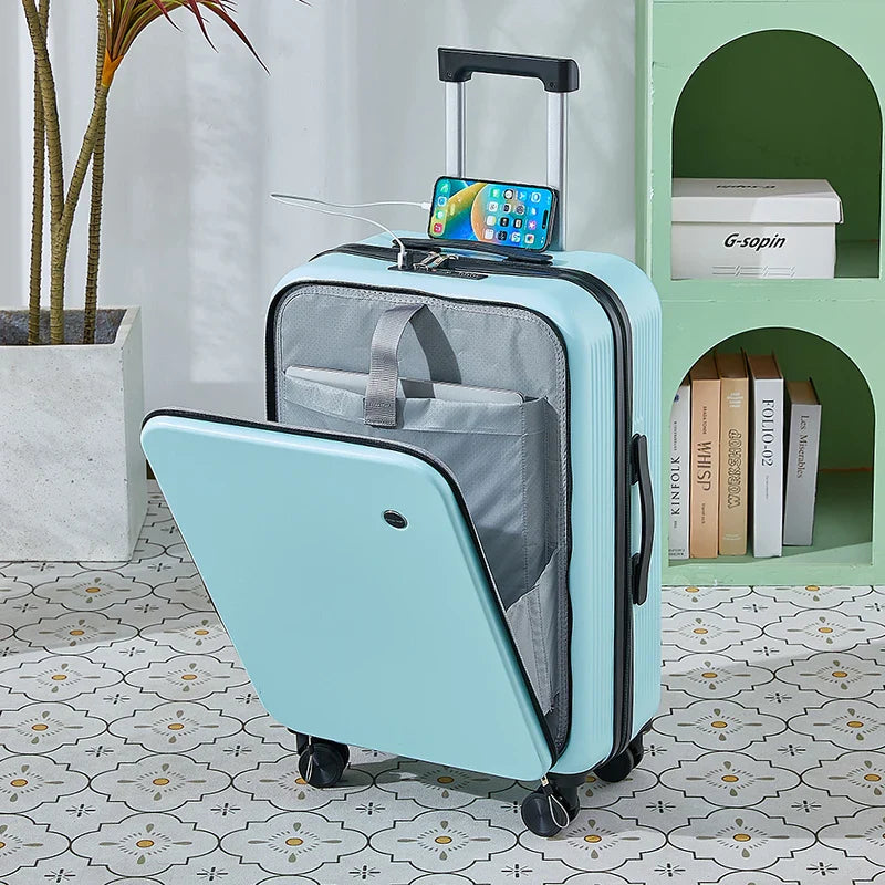 KTX-520019 Vintage Mini Suitcase Party Favour – Small Carry-On Luggage with Cup Holder