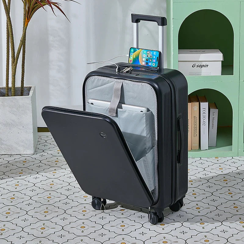 KTX-520019 Vintage Mini Suitcase Party Favour – Small Carry-On Luggage with Cup Holder