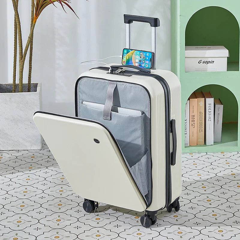 KTX-520019 Vintage Mini Suitcase Party Favour – Small Carry-On Luggage with Cup Holder