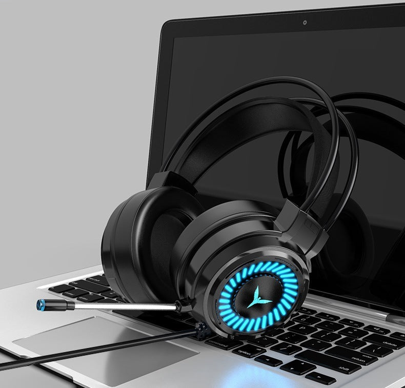 KTX-790163 Wired 7.1 Channel Gaming Headphones with Noise-Cancelling Microphone for PC and Notebook